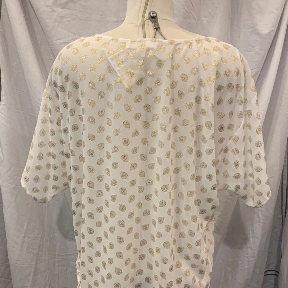 Michael Kors Sheer Blouse w/ Gold Dots s301-007-07 - Picture 2 of 6
